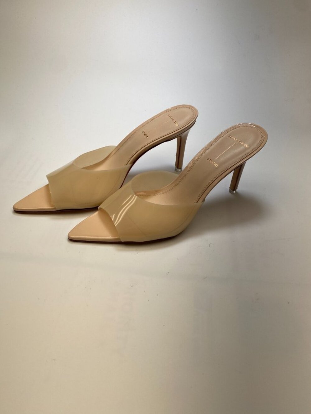 Black Suede Womens Bella Blush High Heel Mule Sz 9